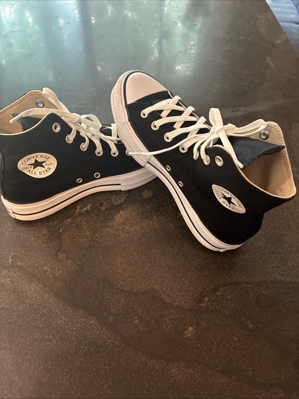 Converse Black & White High Top Sneakers Size 9